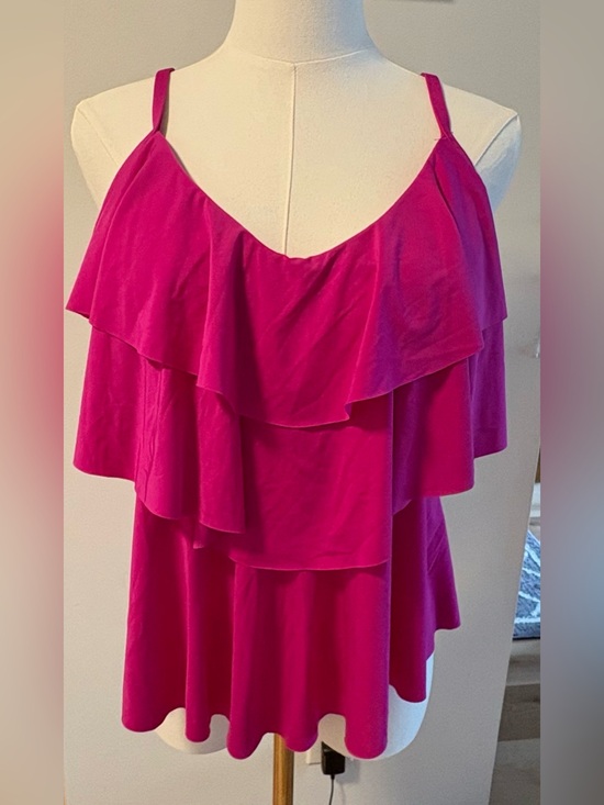 Kenneth Cole Reaction Other - NWT Kenneth Cole Reaction Tiered Ruffle Tankini Top Swimsuit summer beach sexy